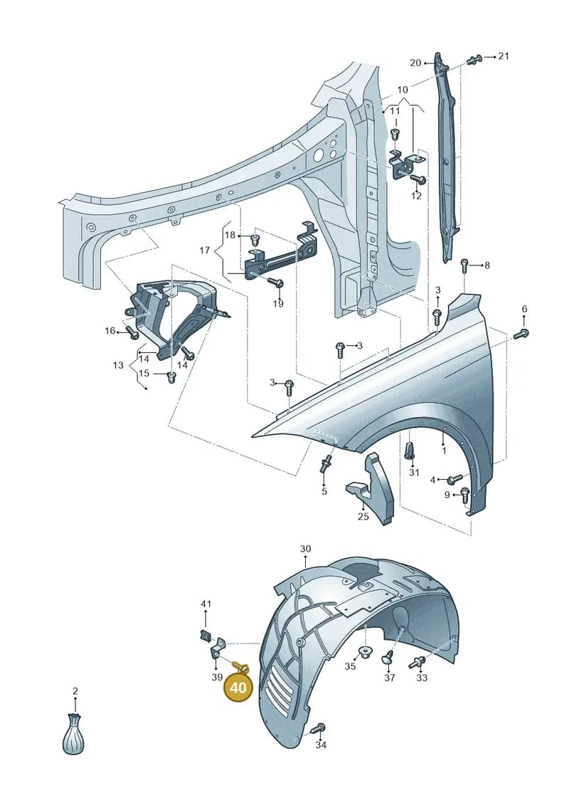 N91188801 — Volkswagen Touareg (2017-2025) diagram 439821000, position 40