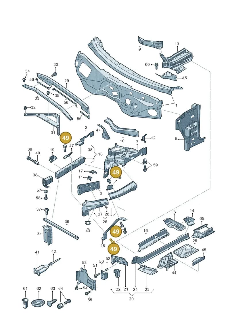 N91188801 — Audi Q7 (2015-2025) diagram 859805000, position 49