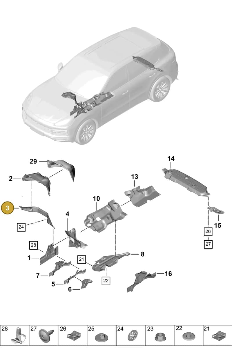 N91188801 — Porsche Cayenne (2017-2023) diagram p51801080, position 3