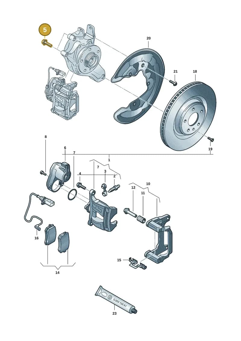N91189001 — Audi Q6 e-tron (2023-2025) diagram f5s615060, position 5