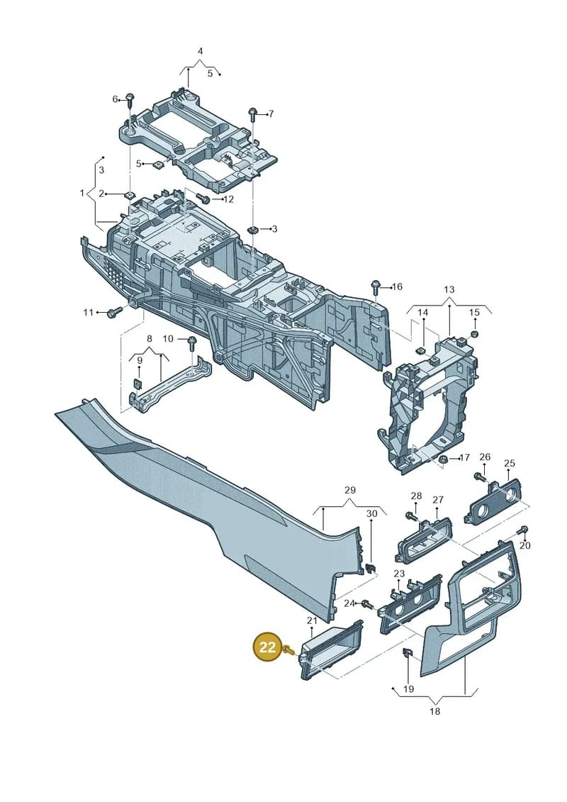 N91193901 — Audi RS Q8 (2019-2025) diagram 429863050, position 22