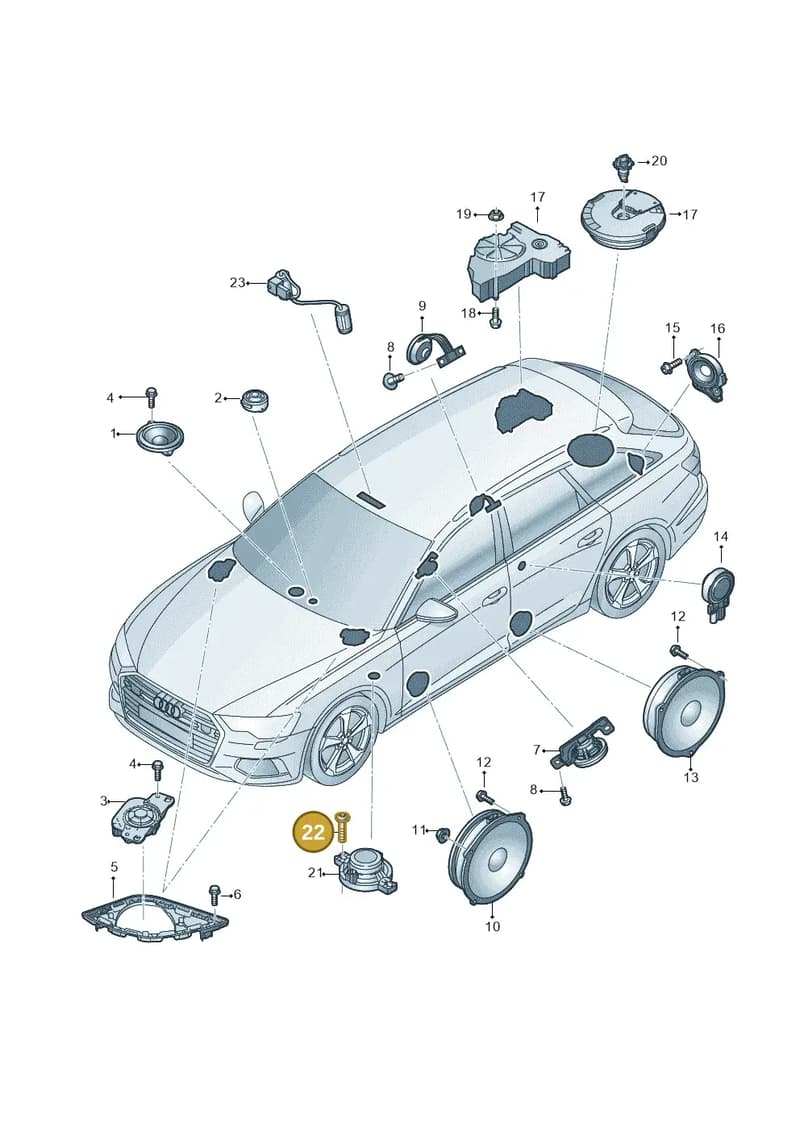 N91193901 — Audi RS6 Avant (2019-2025) diagram 430035360, position 22