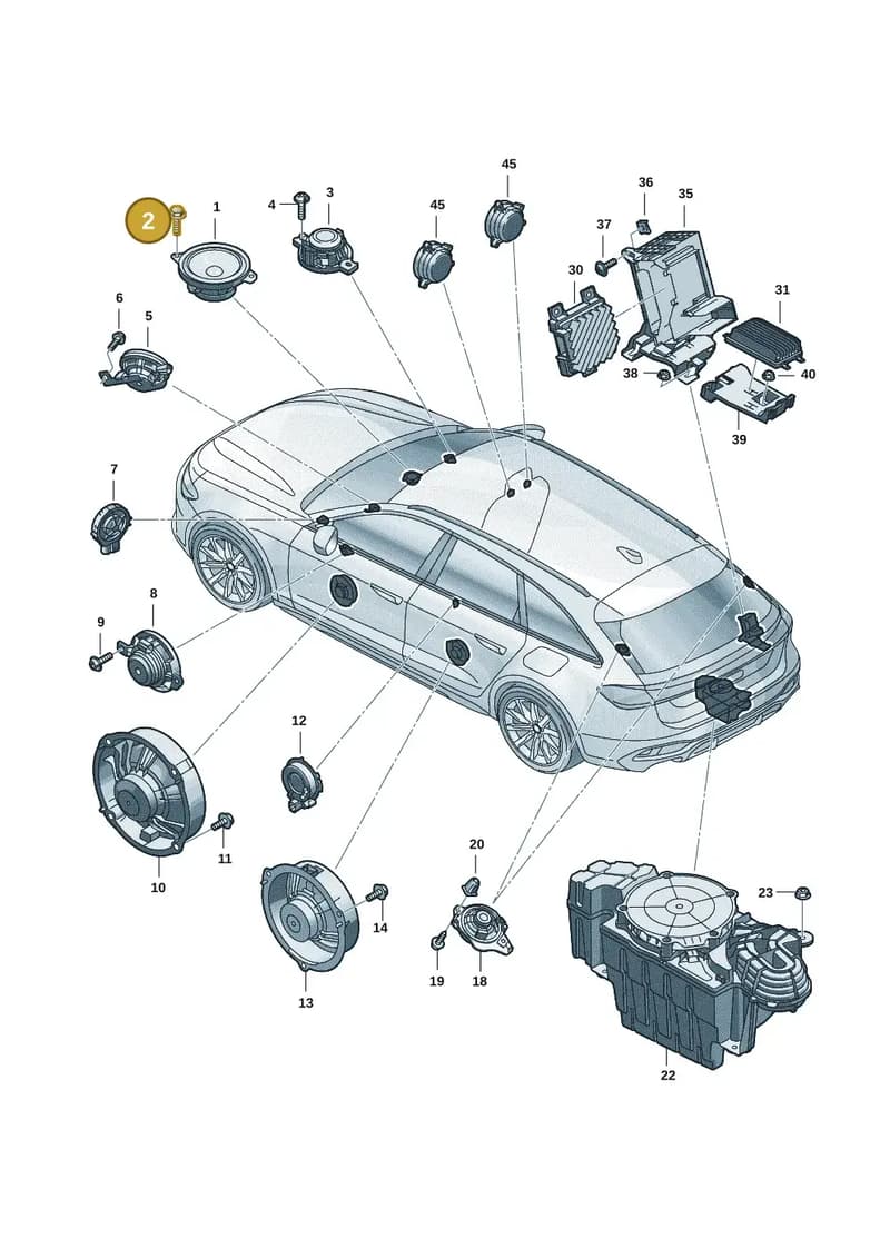 N91193901 — Audi A5 Avant (2024-2025) diagram 4pa035350, position 2