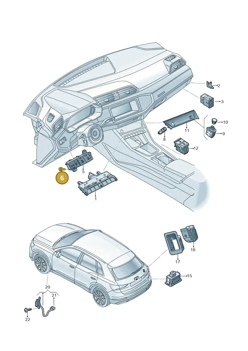 N91193901 — Audi RS Q3 Sportback (2019-2024) diagram 597941050, position 6