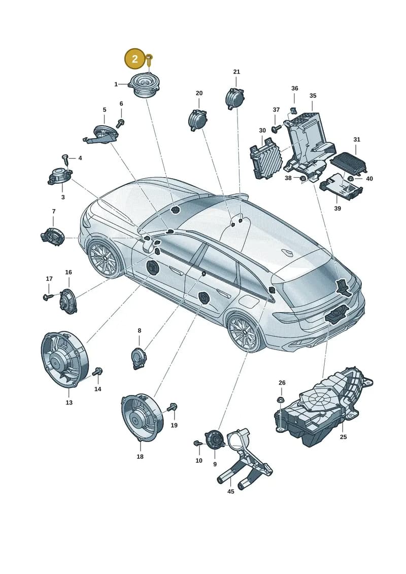 N91193901 — Audi A5 Limousine (2024-2025) diagram 8wh035350, position 2