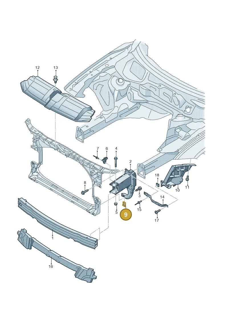 N91194101 — Audi A7 Sportback (2014-2018) diagram 711807000, position 9