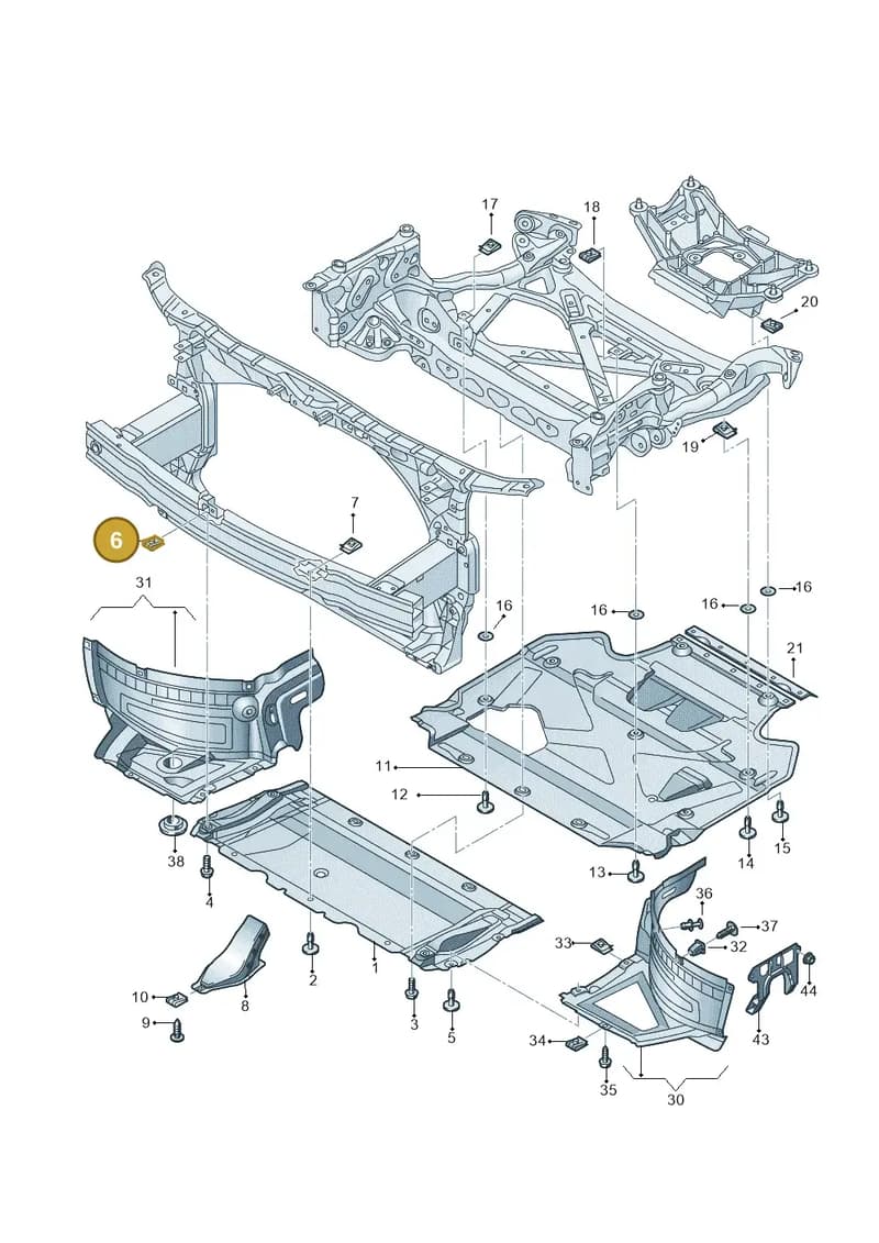 N91194101 — Audi RS7 Sportback (2013-2018) diagram 711863250, position 6