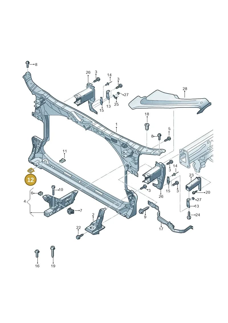 N91194101 — Audi RS7 Sportback (2013-2018) diagram 765805000, position 12