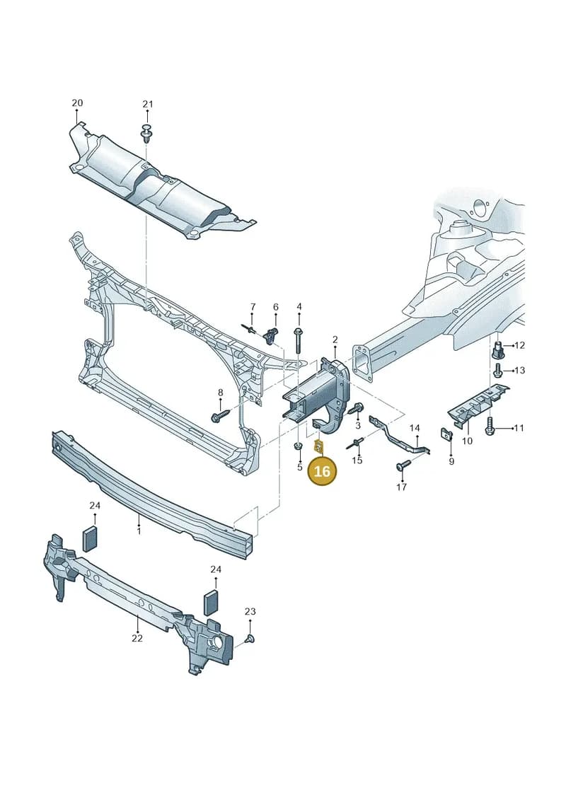 N91194101 — Audi A6 (2014-2018) diagram 798807000, position 16
