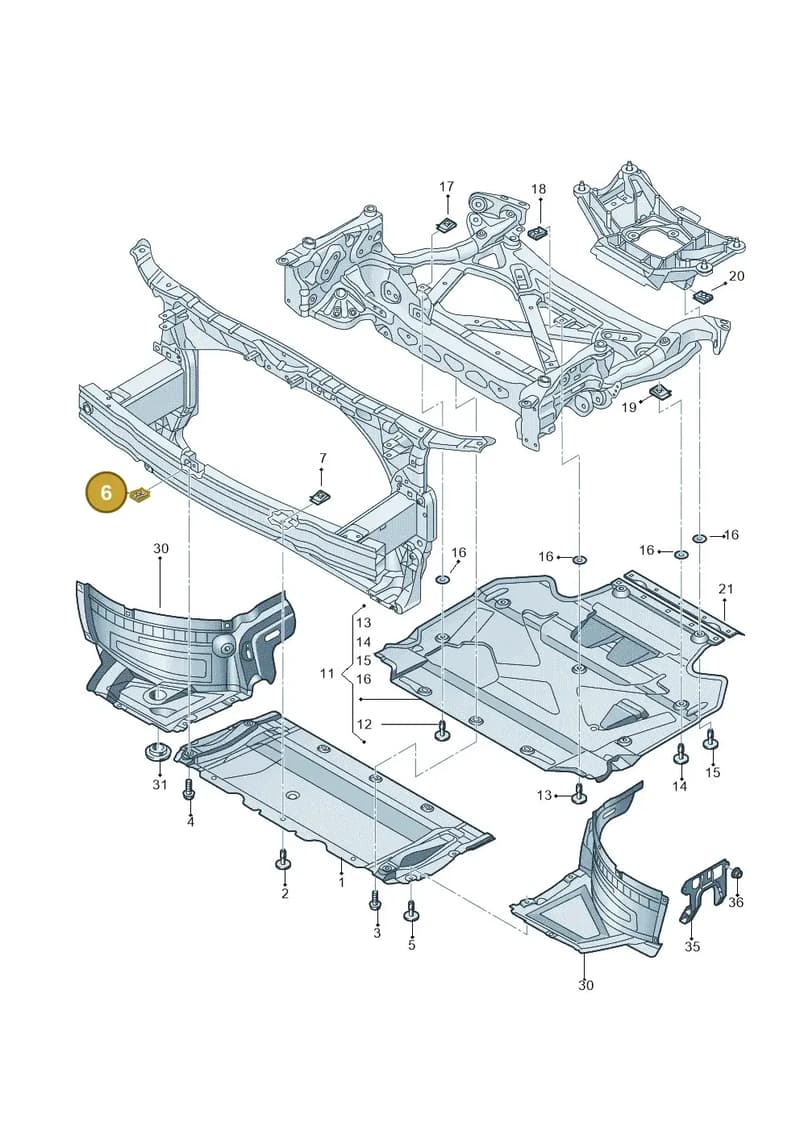 N91194101 — Audi A6 (2014-2018) diagram 798863250, position 6