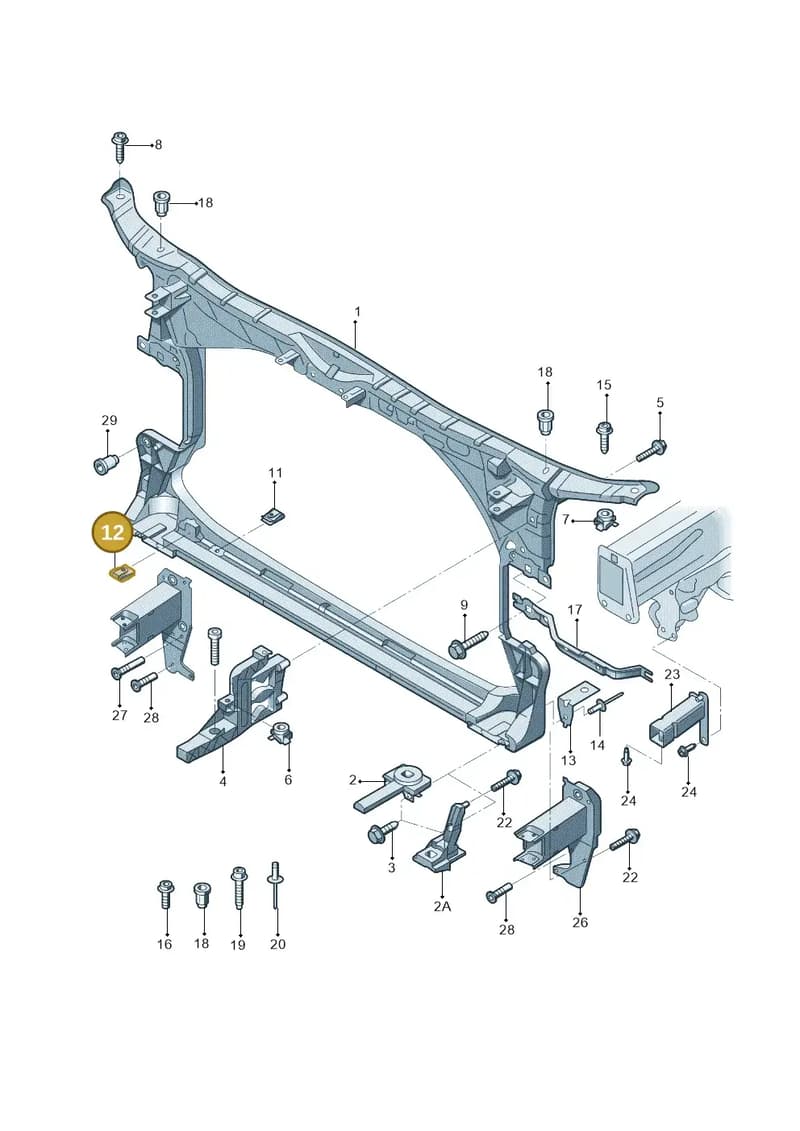 N91194101 — Audi A6 1.8 (2015-2019) diagram 887805000, position 12