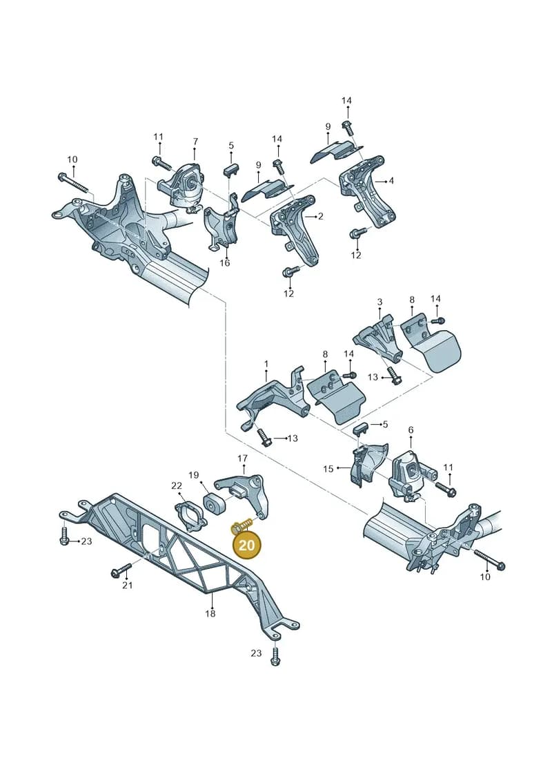 N91194801 — Audi A6 Avant (2012-2018) diagram 696199510, position 20