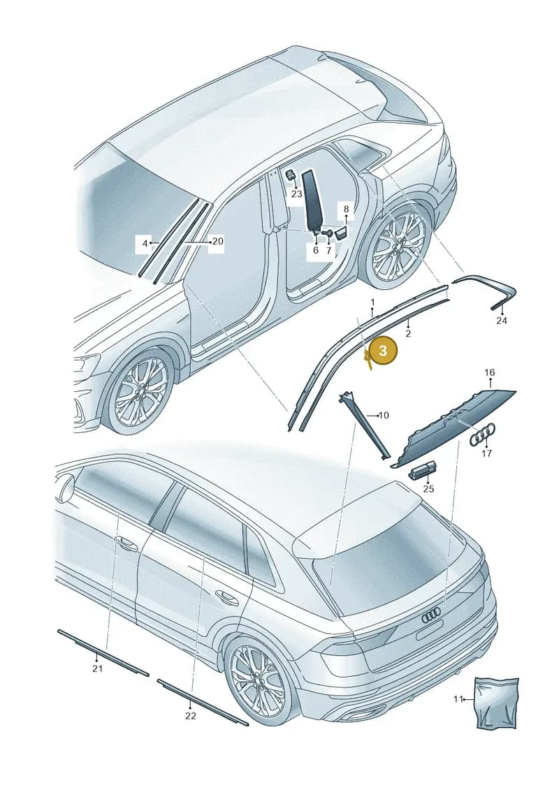 N91201401 — Audi RS Q8 (2019-2025) diagram 429853020, position 3