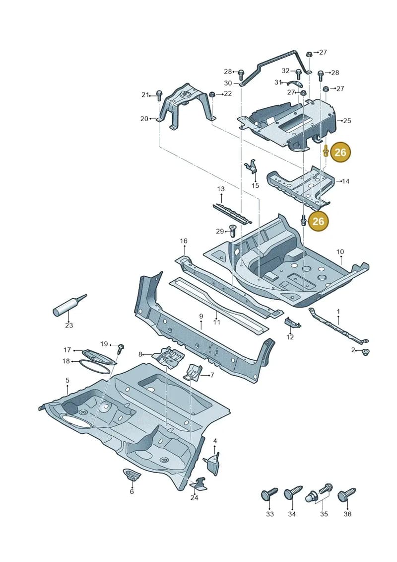 N91204801 — Audi A4 (2015-2025) diagram 849803500, position 26