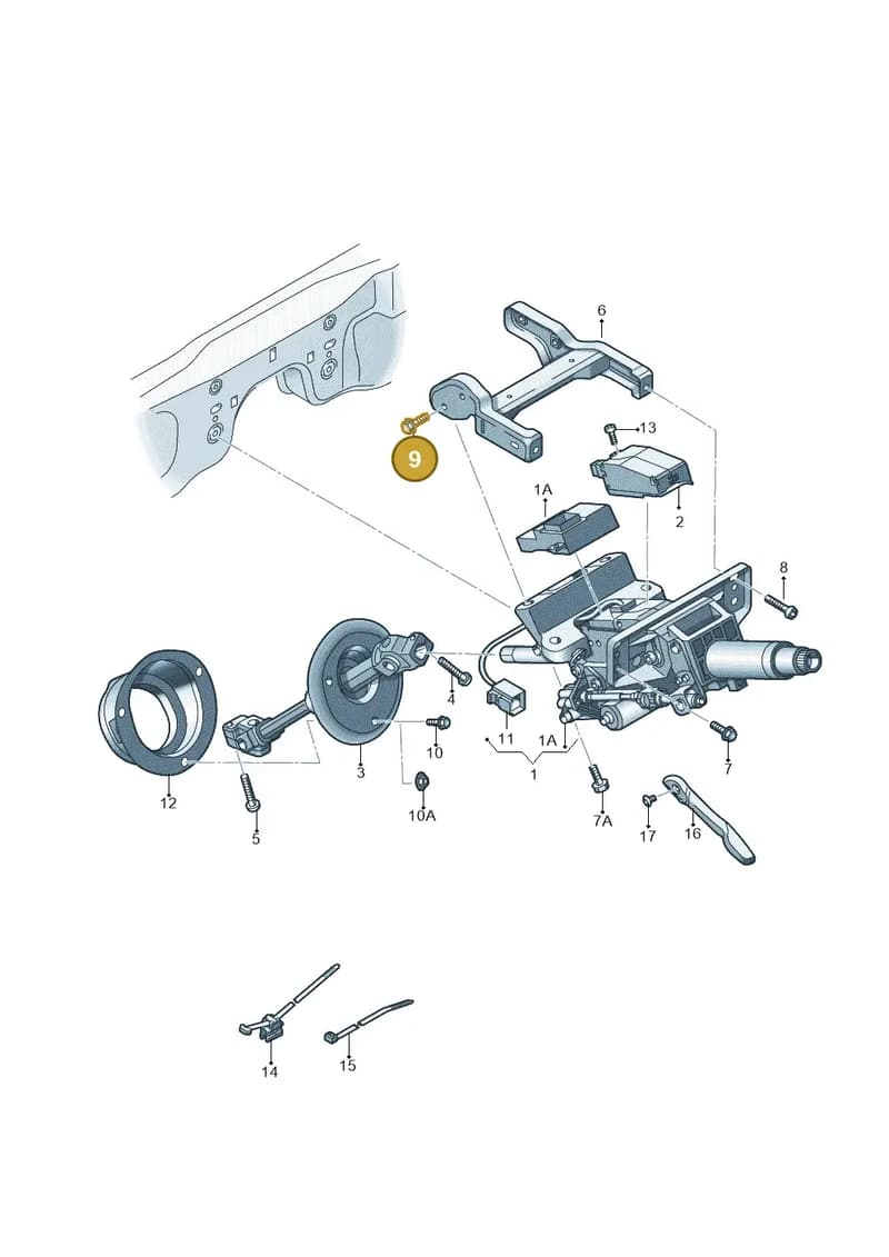 N91209901 — Audi A7 Sportback (2014-2018) diagram 696419500, position 9