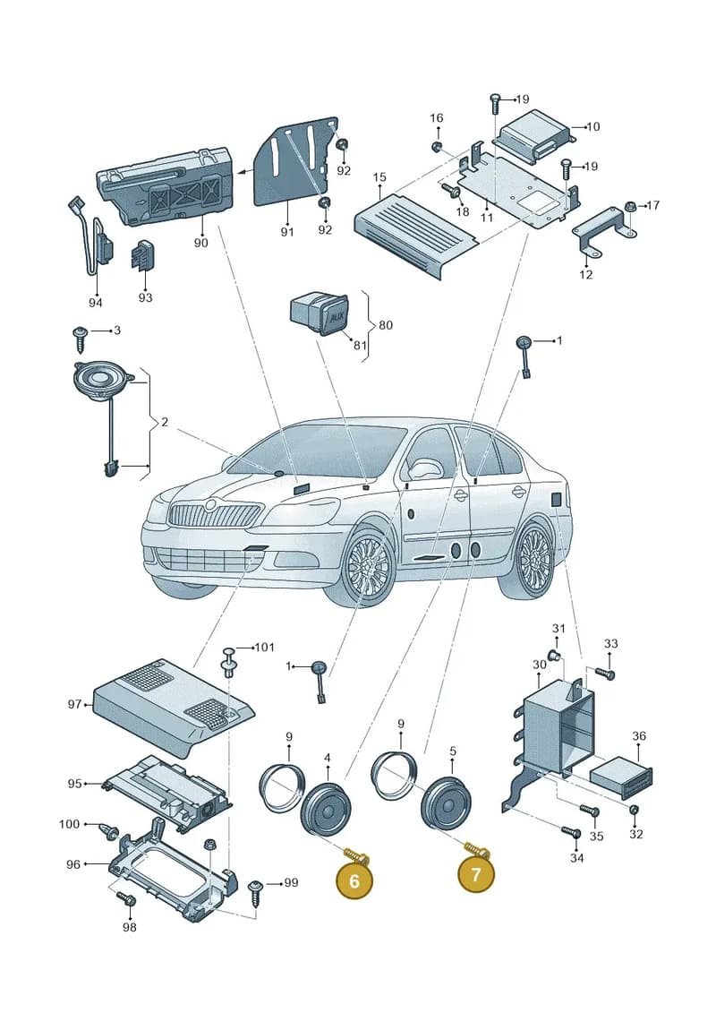 N91212201 — Skoda Octavia (2017-2020) diagram 753000040, position 6+7