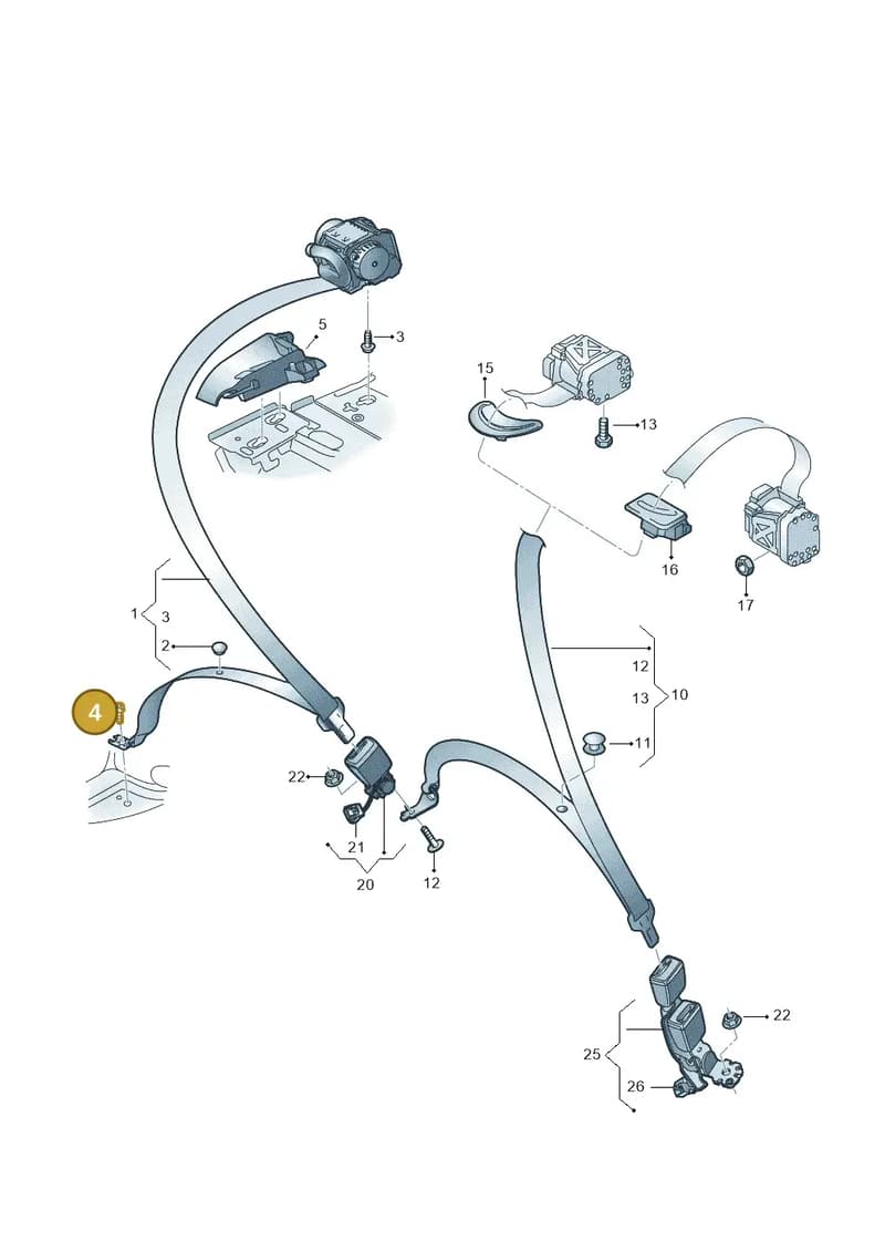 N91213101 — Audi A4 (2015-2025) diagram 849857700, position 4