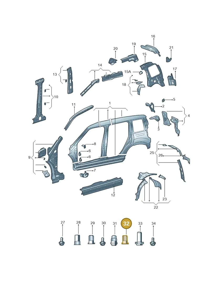 N91217101 — Skoda Yeti (2013-2017) diagram 767809300, position 32