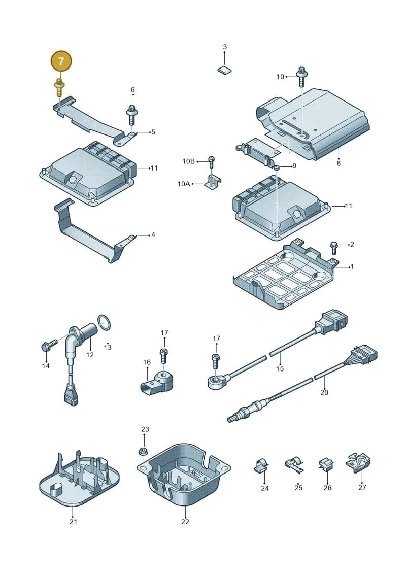 N91217601 — Audi TTS Coupe 2.0 (2010-2014) diagram 609906000, position 7