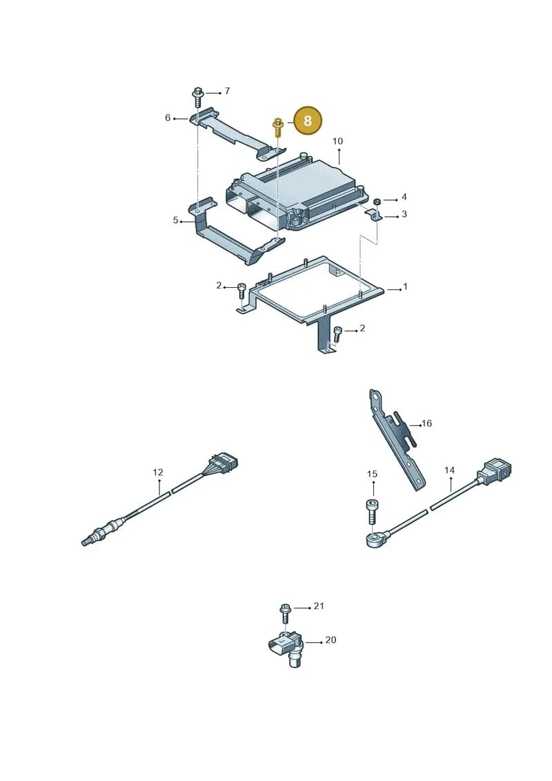 N91217601 — Audi R8 qu. 5.2 (2012-2015) diagram 618906000, position 8