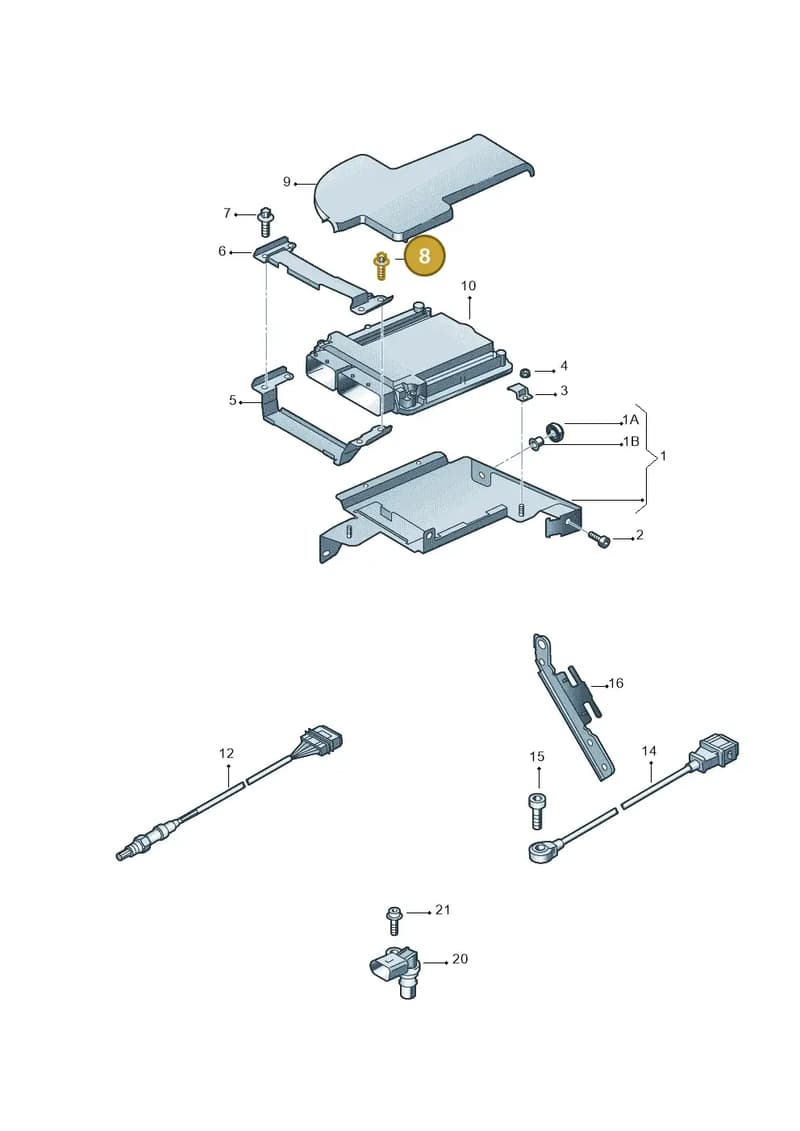 N91217601 — Audi R8 qu. 5.2 (2012-2015) diagram 618906050, position 8