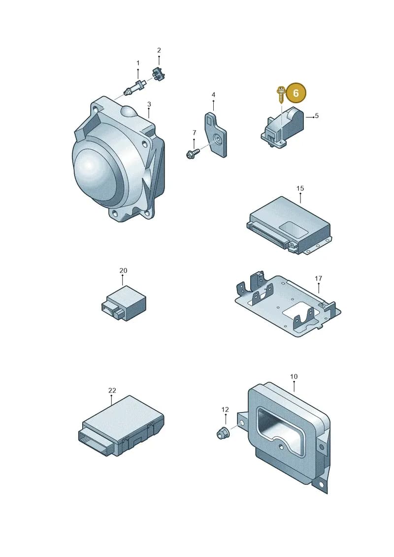 N91217601 — Volkswagen Passat CC (2011-2016) diagram 645907000, position 6