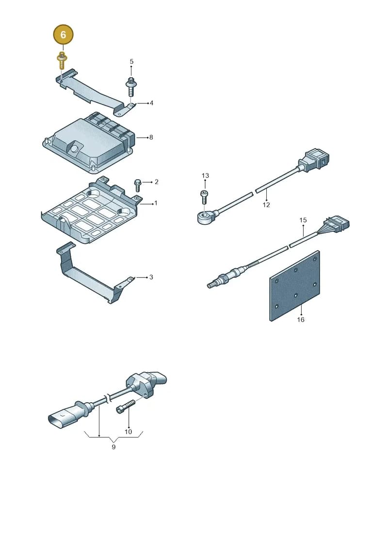 N91217601 — Audi RS3 Sportback (2011-2012) diagram 676906000, position 6