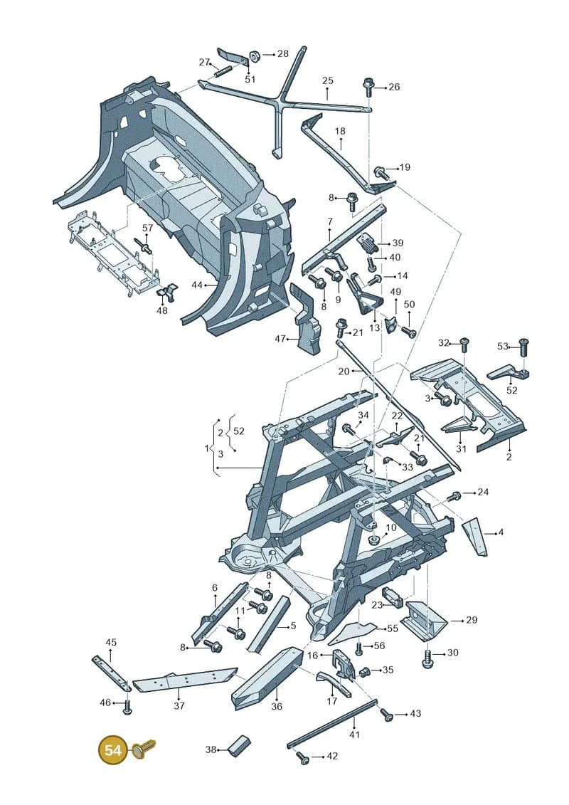 N91222101 — Audi R8 Spyder (2015-2024) diagram 872813000, position 54