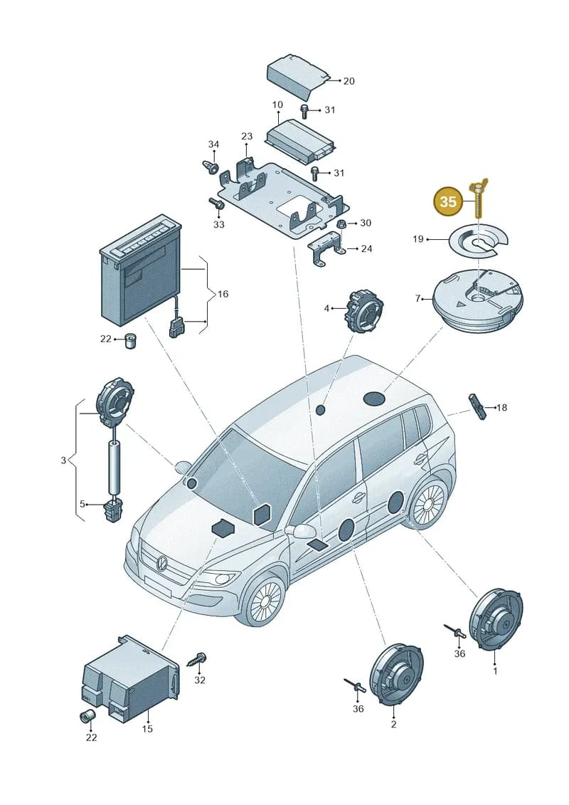 N91226601 — Volkswagen Tiguan (2011-2018) diagram 719035350, position 35