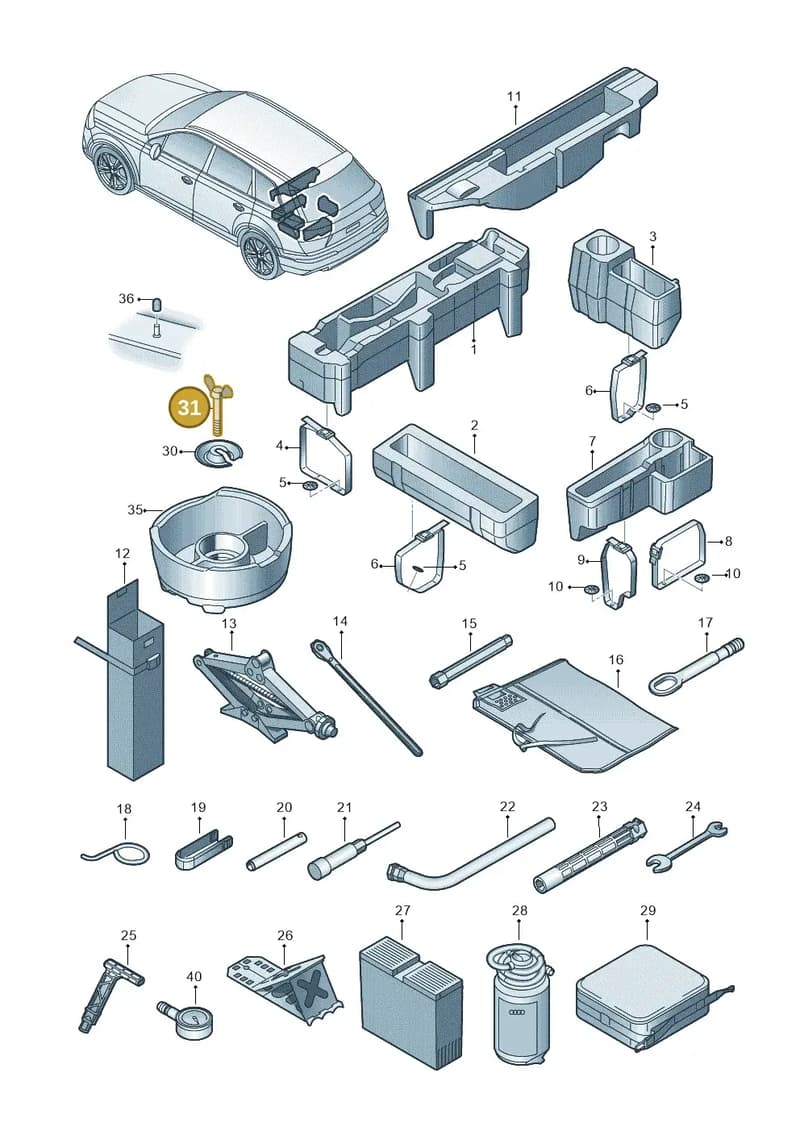 N91226601 — Audi Q7 (2015-2025) diagram 859011100, position 31