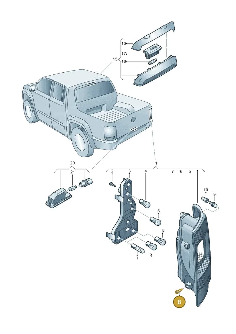 N91227001 — Volkswagen Amarok twin cab (2012-2016) diagram 683945000, position 8