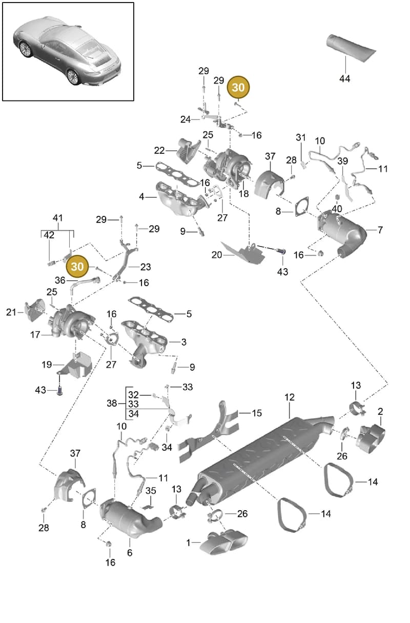 N91230901 — Porsche 911 (2013-2020) diagram p42202000, position 30