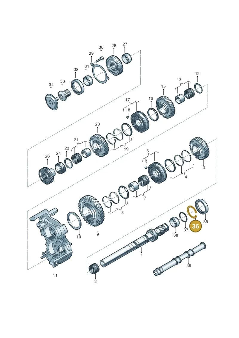 N91231901 — Audi A5 Limousine (2024-2025) diagram 849311100, position 36
