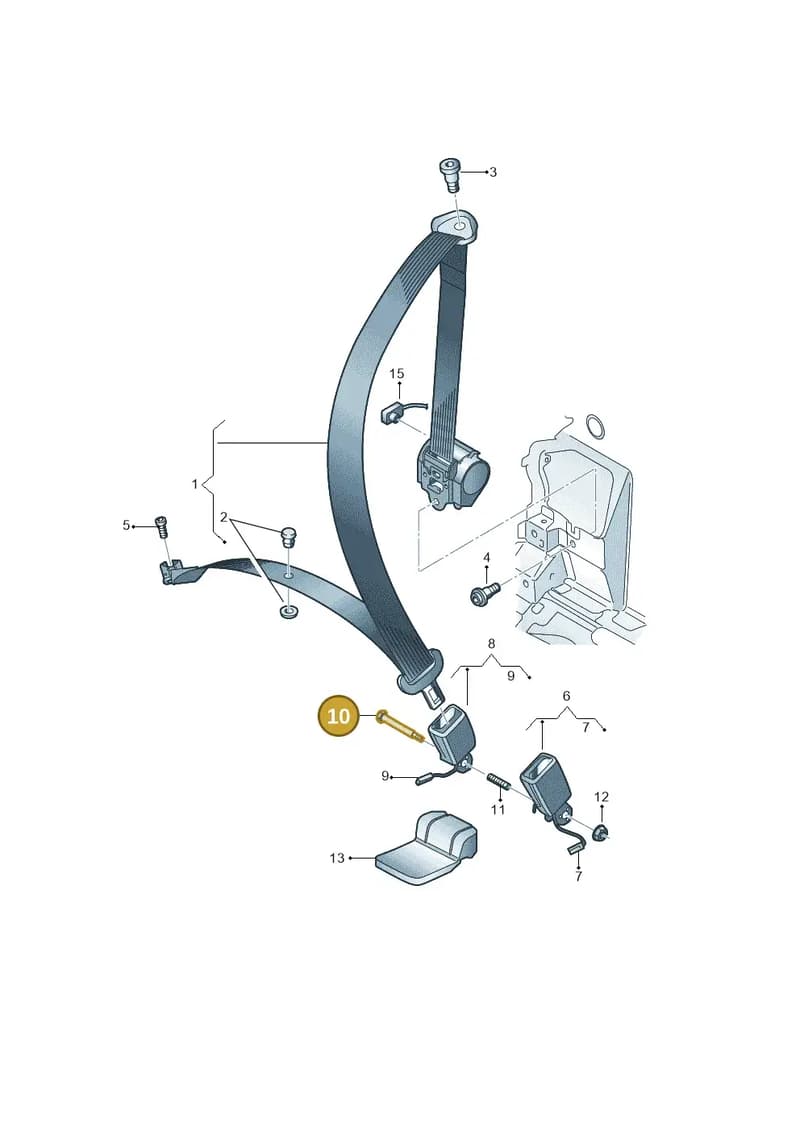 N91233001 — Audi A3 Cabriolet (2016-2020) diagram 778857700, position 10