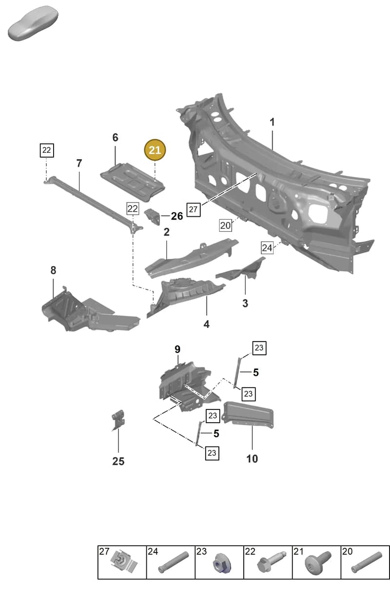 N91235101 — Porsche 911 (2020-2022) diagram p53801120, position 21