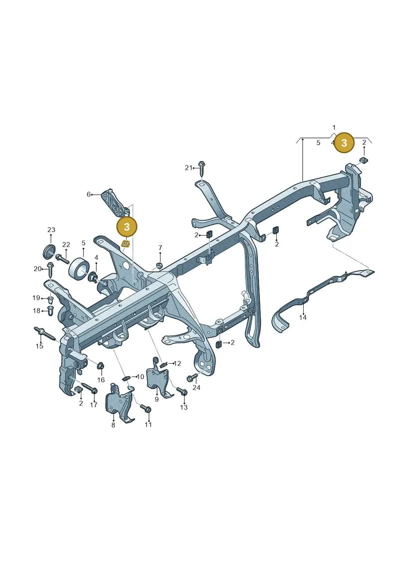 N91235201 — Audi A8 (2017-2025) diagram 838857000, position 3