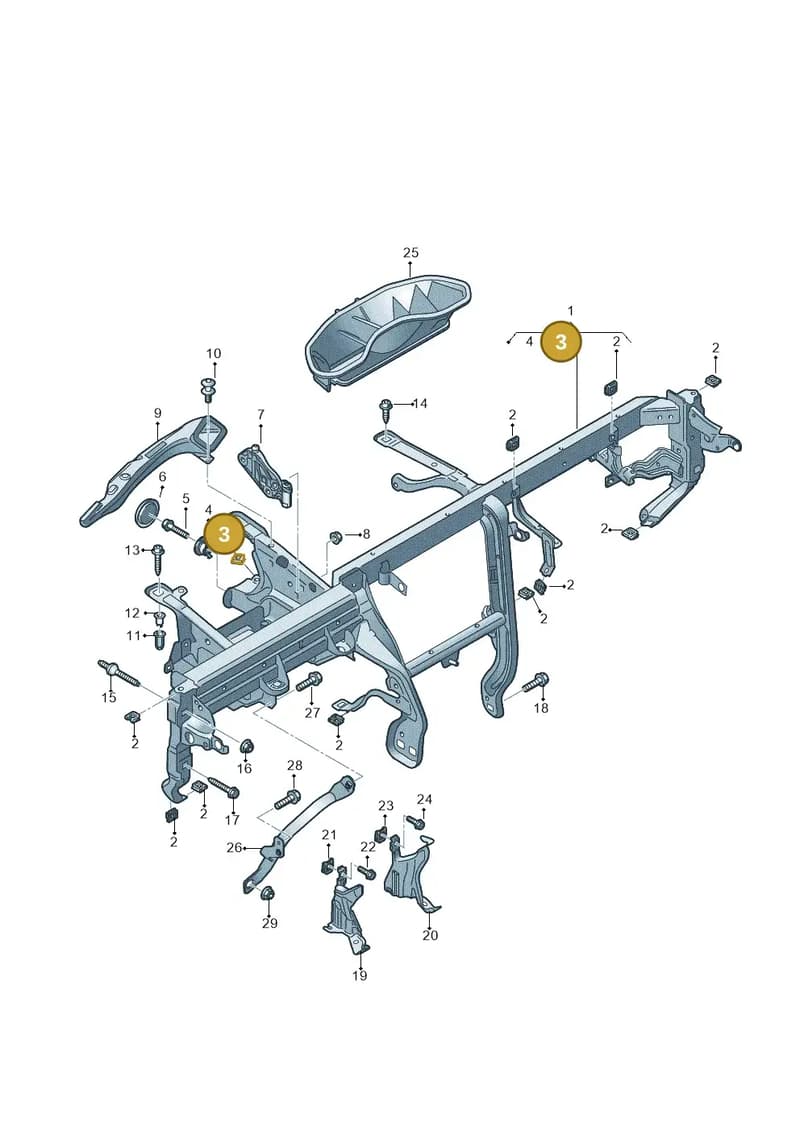 N91235201 — Audi A5 Cabriolet (2016-2025) diagram 848857000, position 3