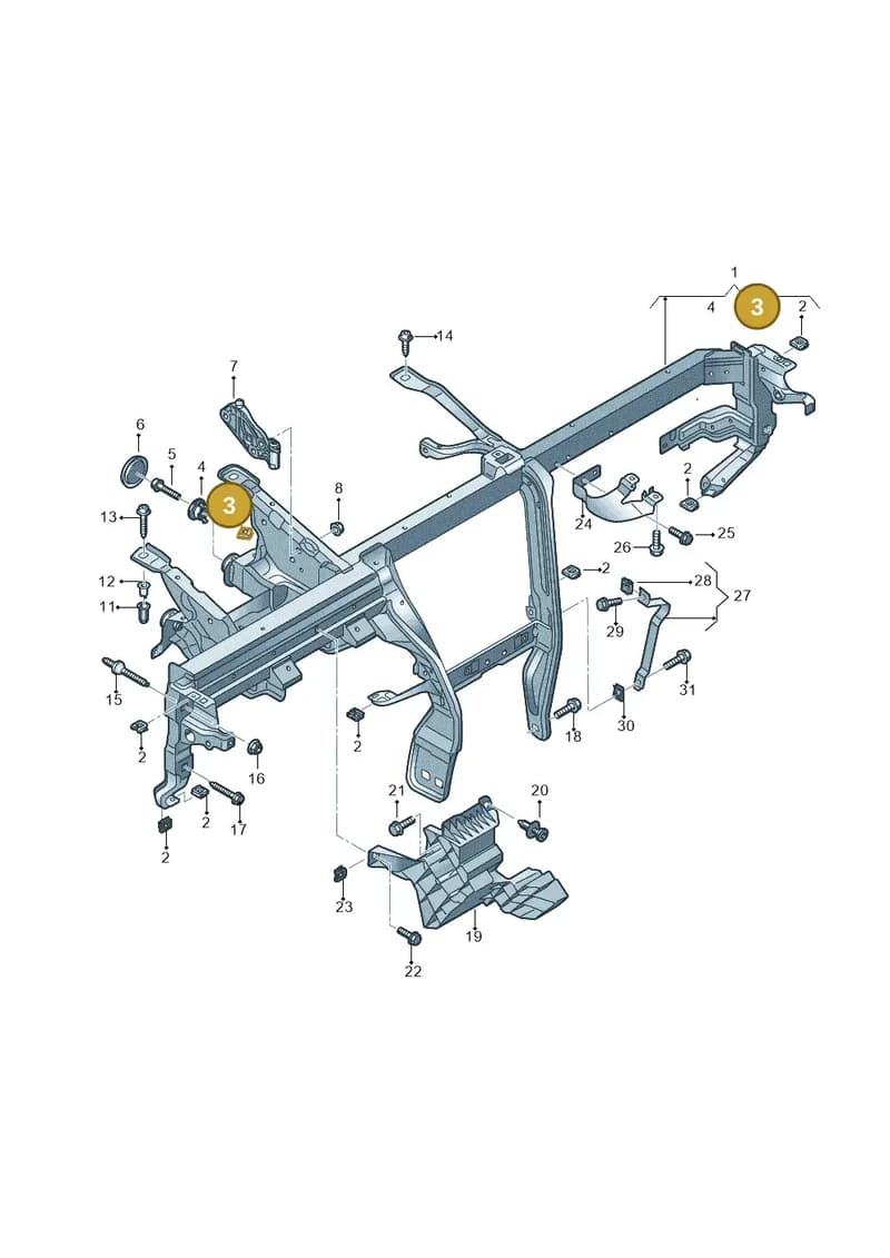 N91235201 — Audi Q5 (2016-2025) diagram 896857000, position 3