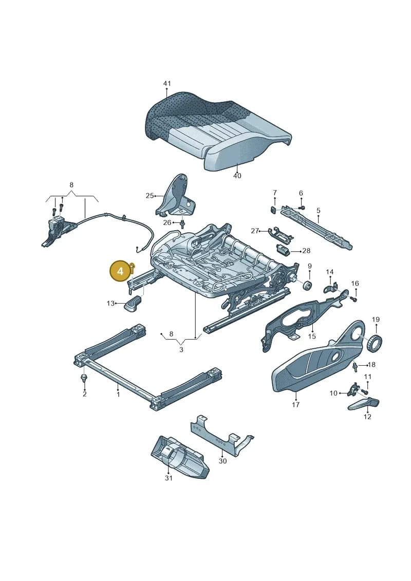 N91236001 — Audi Q8 (2018-2025) diagram 429881000, position 4