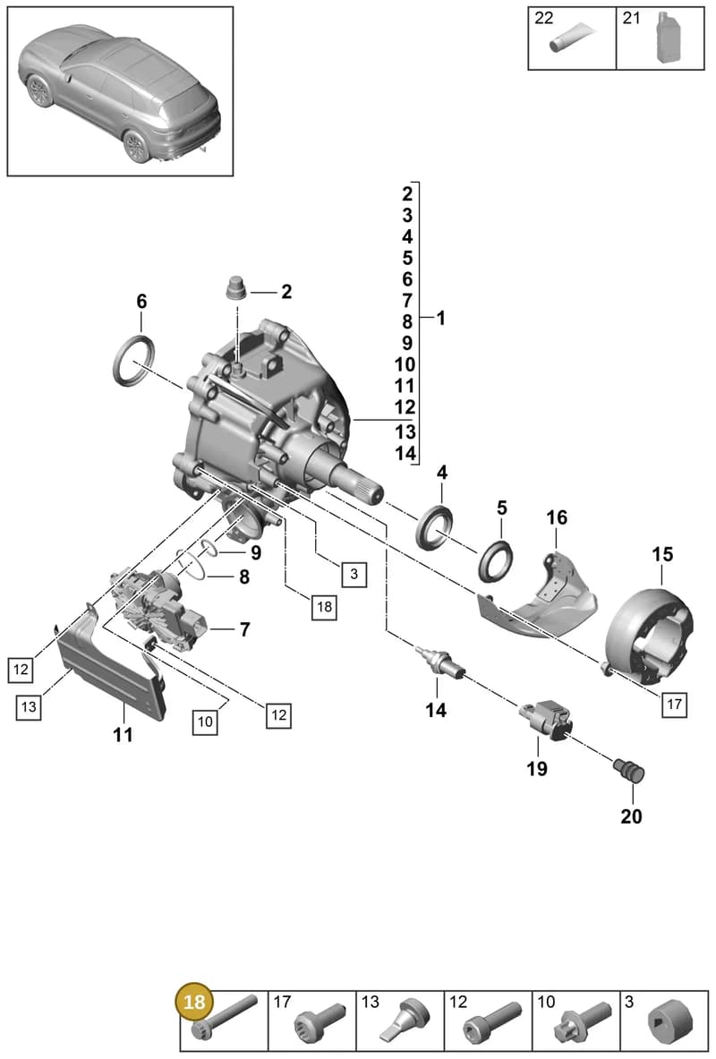 N91239302 — Porsche Cayenne (2017-2023) diagram p51305000, position 18