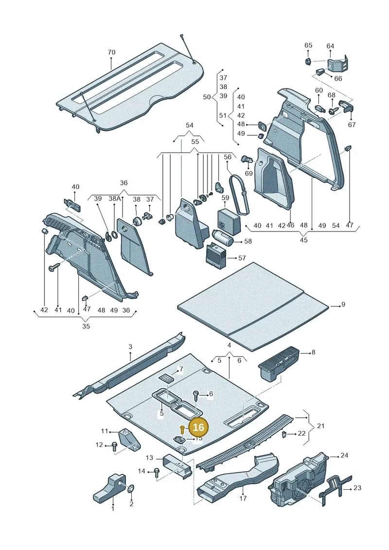 N91243001 — Audi Q5 qu. 2.0 TDI (2012-2017) diagram 647863950, position 16