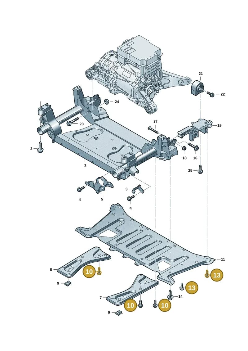 N91243701 — Audi RS e-tron GT (2020-2025) diagram 4j1399000, position 10+13