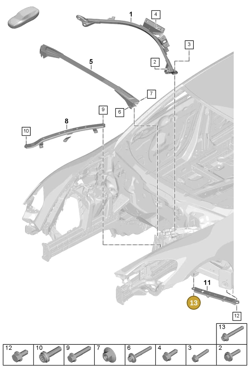 N91244301 — Porsche Panamera (2023-2025) diagram p62801150, position 13