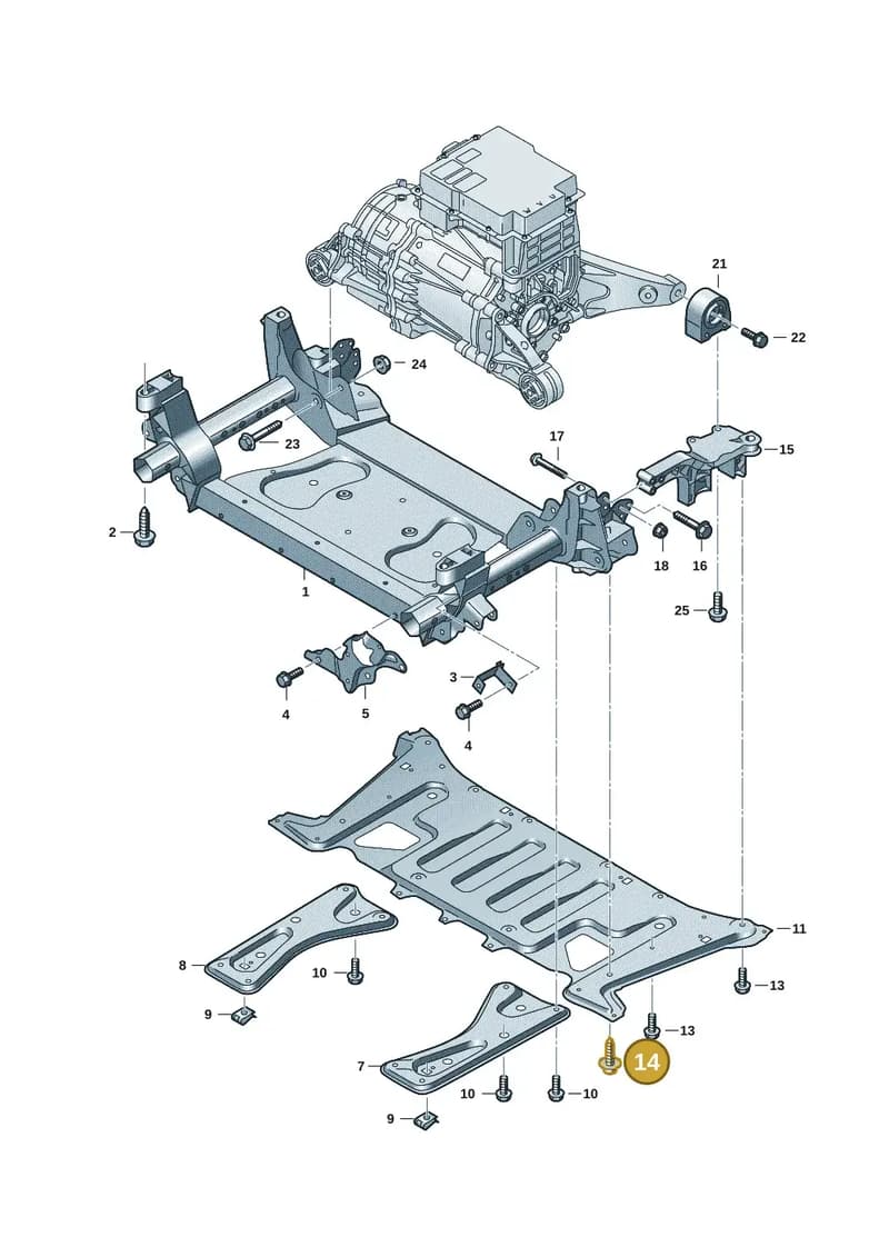 N91245001 — Audi RS e-tron GT (2020-2025) diagram 4j1399000, position 14