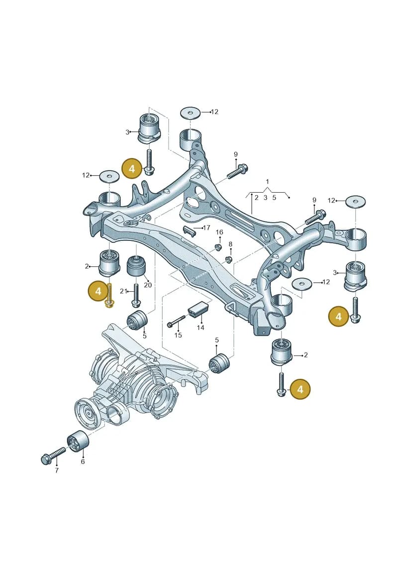 N91245701 — Audi A4 (2015-2025) diagram 849505100, position 4