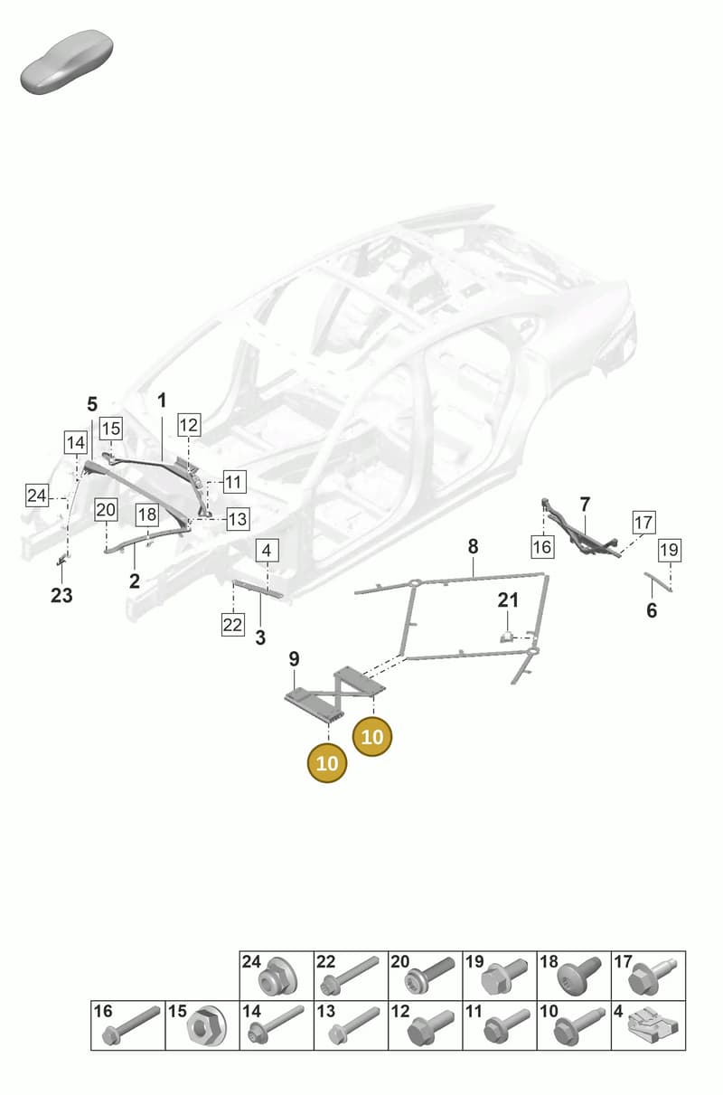 N91249001 — Porsche Panamera (2020-2023) diagram p58801150, position 10