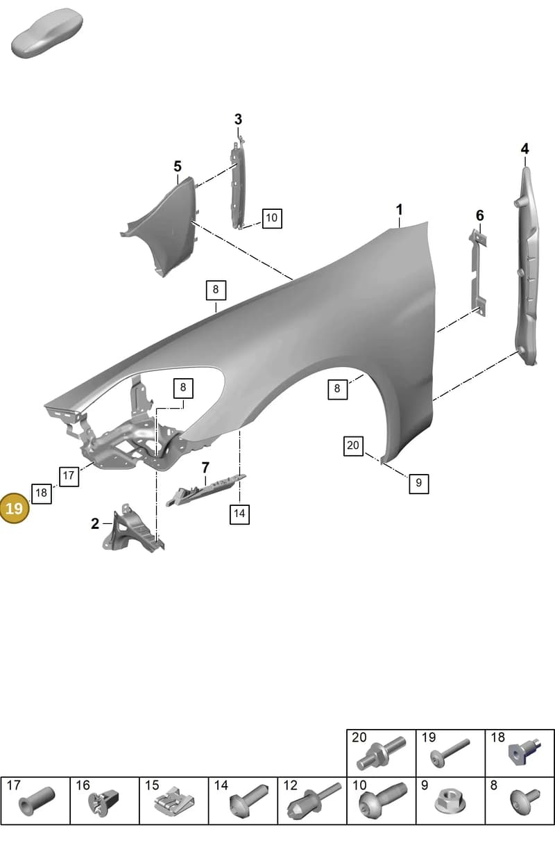 N91250901 — Porsche Panamera (2023-2025) diagram p62801400, position 19