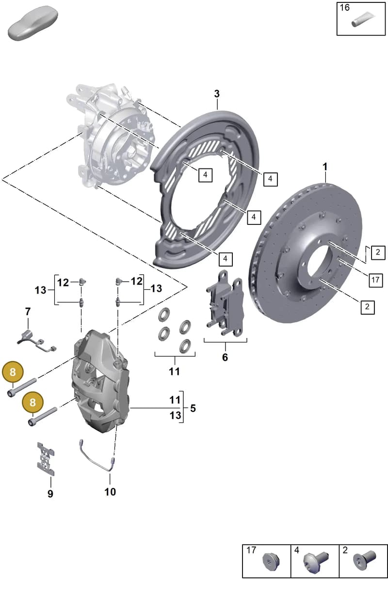 N91252201 — Porsche Cayenne Coupe (2023-2023) diagram p60603300, position 8
