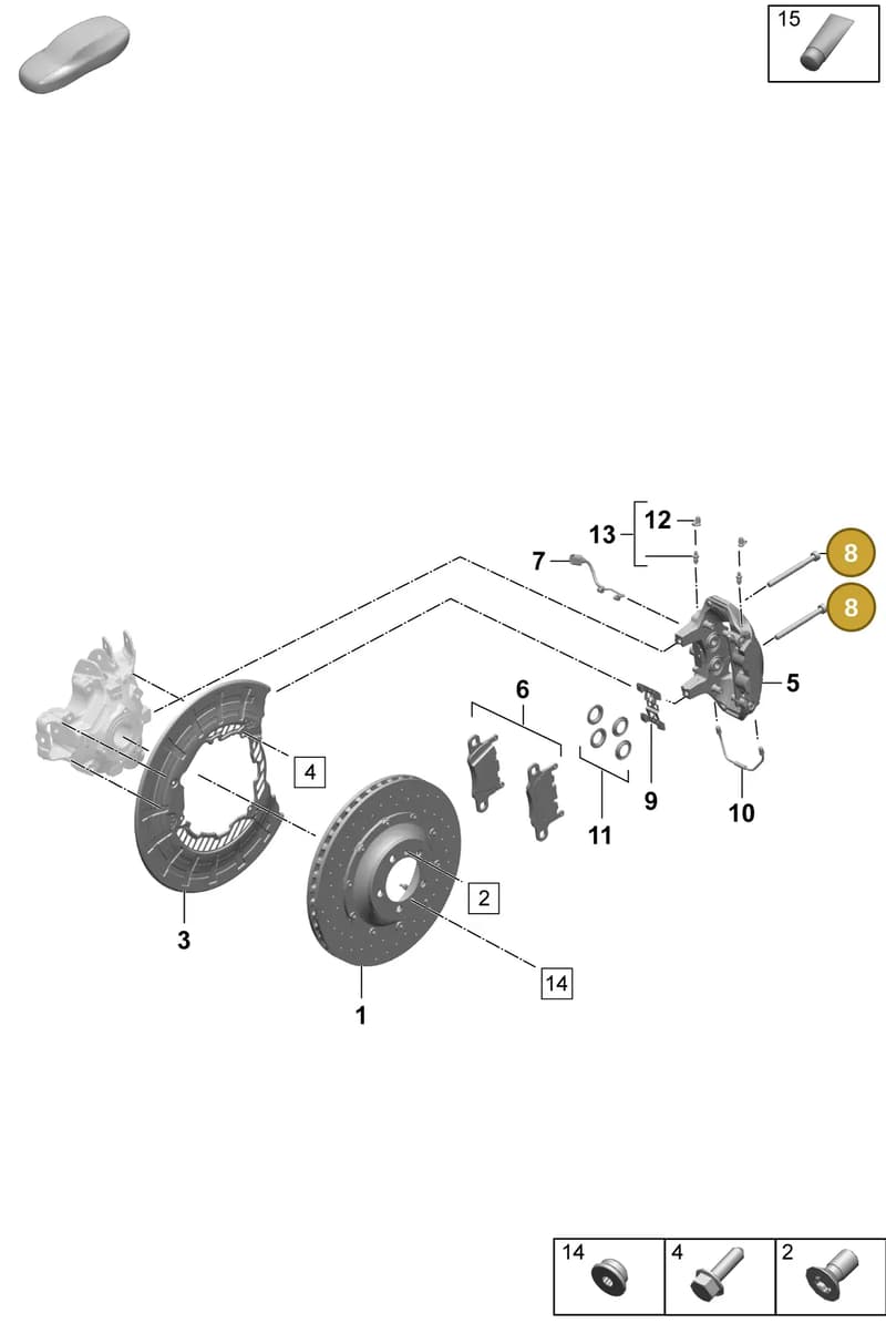 N91252201 — Porsche Taycan Sport Turismo (2023-2025) diagram p64603400, position 8