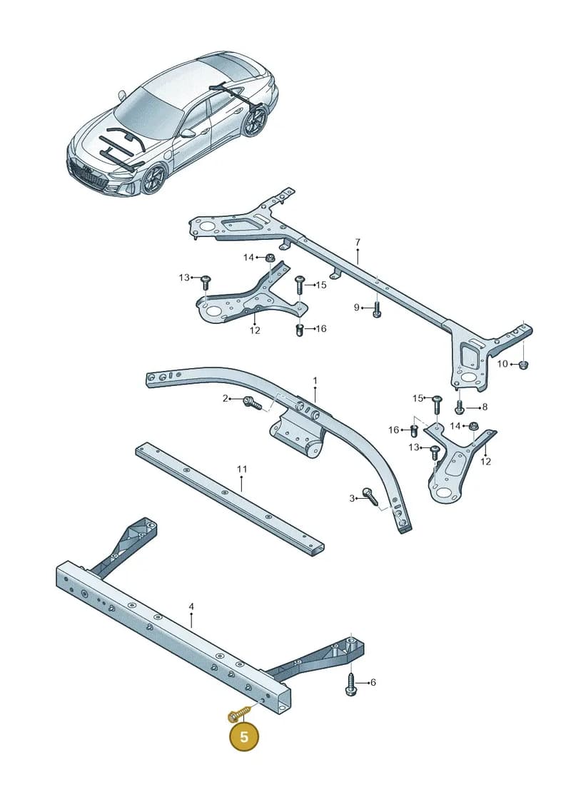 N91253301 — Audi RS e-tron GT (2020-2025) diagram 4j1803001, position 5